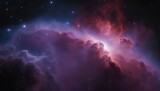Fototapeta Kosmos - A wide-angle shot of a massive nebula glowing brightly in deep space