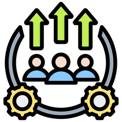 Poster - Human Development Outline Color Icon