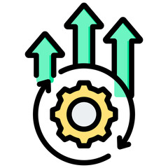 Poster - Continuous Improvement Outline Color Icon