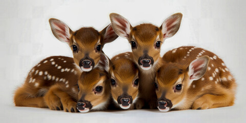 Wall Mural - A group of Fawns