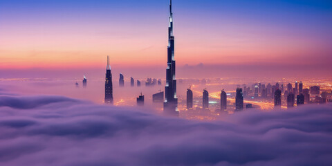 Poster - Dubai panoramic view UAE