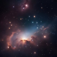 Wall Mural - gorgeous space and twinkling stars background image with nebula gas cloud