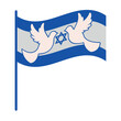 © djvstock - israel peace dove and flag national