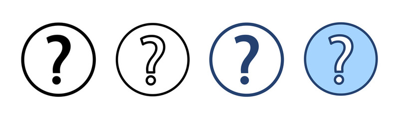 Sticker - Question icon vector. question mark sign and symbol