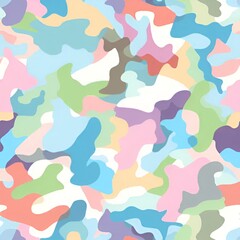 Wall Mural - pastel color camouflage pattern | generative AI
