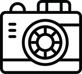 Poster - Professional digicam device icon outline vector. Modern shooting gadget. Photographic snapshot tool