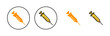 Syringe icon set for web and mobile app. injection sign and symbol. vaccine icon