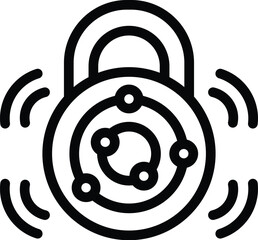 Poster - Virtual wireless assistant icon outline vector. Smart help technology. Intelligent gadget center