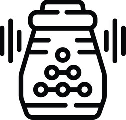 Poster - Virtual software assistant icon outline vector. Wireless control device. Futuristic smart gadget