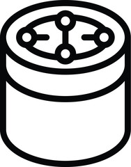 Poster - Portable smart speaker icon outline vector. Voice command gadget. Conversational chatbot agent