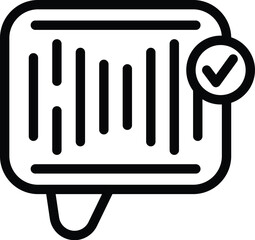 Poster - Vocal command speaker icon outline vector. Virtual smart assistant. Intelligent automation system