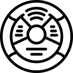 Poster - Smart digital assistant icon outline vector. Interactive command artificial intelligence helper. Automation digital system