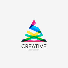 Aufkleber - Triangle abstract logo, business emblem icon