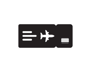 Wall Mural - Airplane ticket travelling vector icon symbol design illustration