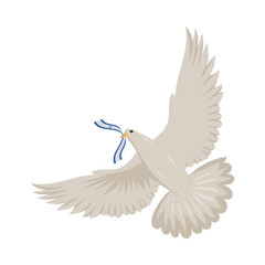 Wall Mural - israel peace dove holding flag