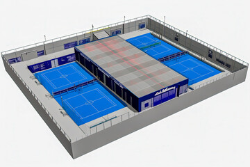 Wall Mural - The padel court is a sight to behold from above