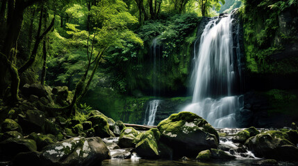  Waterfall in the Jungle. Generative Ai