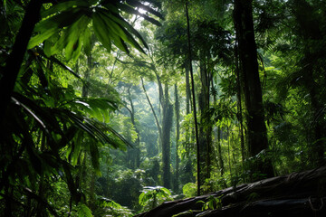  Path in the Lush Green Forest. Generative Ai