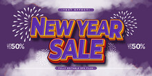 Editable New Year Sale Text Effect.typhography Logo
