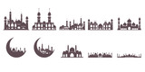 Fototapeta  - flat mosque silhouette