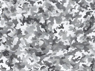 Wall Mural - Snowy Winter Mountain Camouflage (White Gray bright) pattern for use in the army for camouflage in war or hunting. Including high mountain explorers, travelers and hikers. Inspired by Snow Mount