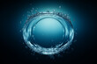 Round water shape. Water splash in circle.