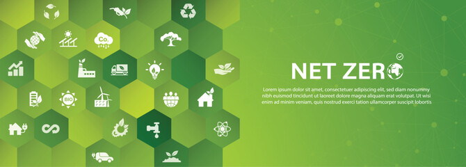 Net zero and carbon neutral concept. carbon neutral and net zero concept. natural environment A climate-neutral long-term strategy greenhouse gas emissions 