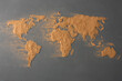 © Blue Jean Images - The global map made of sand