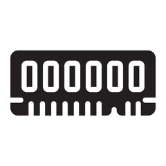 random access memory glyph icon