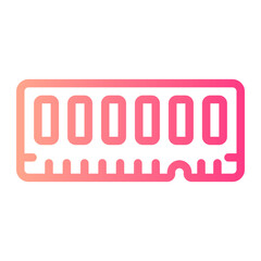 random access memory gradient icon