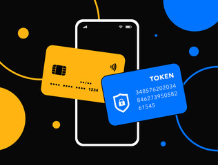 Poster - payment tokenization - safeguard cardholder data with algorithmically generated tokens. payment card