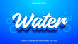Editable water text effect, ocean text theme
