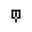 Letter m Y squares geometric symbol simple logo vector