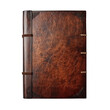Brown Leather Book Cover Isolated on Transparent or White Background, PNG