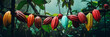 Ripe of cacao plant tree wallpaper