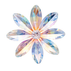 Poster - Hologram crystal daisy,hologram,holographic daisy made of crystal isolated on transparent background,transparency 