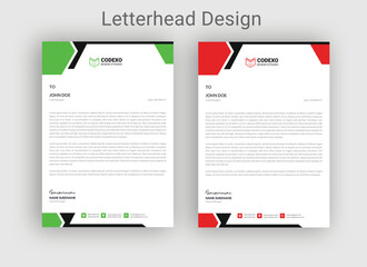 Wall Mural - professional and modern company business letterhead template, corporate letterhead template design, 