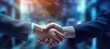 © romanets_v - Businessmen making handshake with partner, greeting, dealing, merger and acquisition, business joint venture concept, for business, finance and investment background, teamwork and successful business