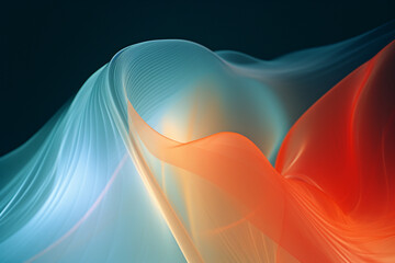 Poster - Vibrational waves of abstract forms representing the resonance achieved when aligning personal values and goals.