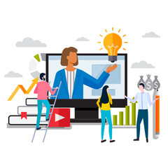 Poster - goals and objectives, sales growth and successful teamwork. business motivation. finance target. sol