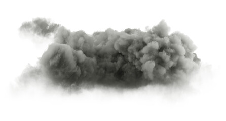 Poster - Isolated fluffy dark rain clouds on transparent backgrounds 3d rendering png