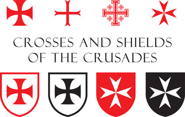 Crosses and shields of the crusades Templars