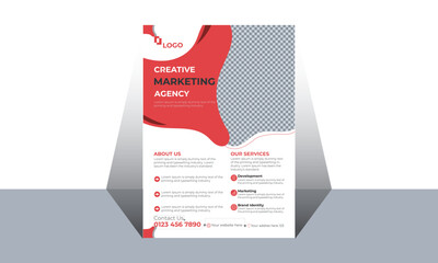 Creative Corporate & Business Flyer Brochure Template Design, abstract business flyer, vector template design.Creative modern bright concept circle round shape.Creative modern bright concept flyer.
