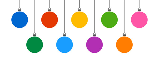 Sticker - Christmas balls vector illustration.