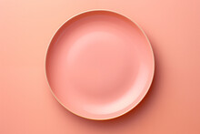 pink plate on pink background