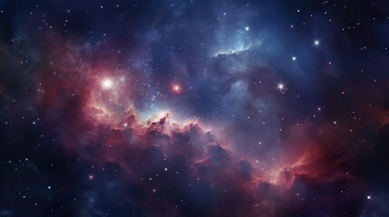 Wall Mural - celestial abstract scene with nebula and stars
