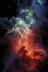 Wall Mural - celestial abstract scene with nebula and stars