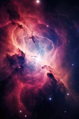 Wall Mural - celestial abstract scene with nebula and stars