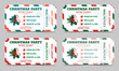 Set of Christmas colorful party ticket for admit one