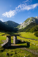 Summer in Uelhs Deth Joeu waterfall, Val D Aran, Spain